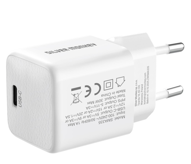 Silver Monkey Ładowarka GaN Core Uno 30W Biała - 1417242 - zdjęcie 7